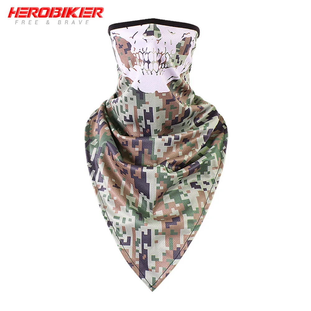 color19 HEROBIKER,, Балаклава, мото, мотоциклетная, лицевая маска, дышащая, мотоциклетная, многофункциональная, мото, полумаска, быстросохнущая, моторная, Sjaal - Цвет: color19