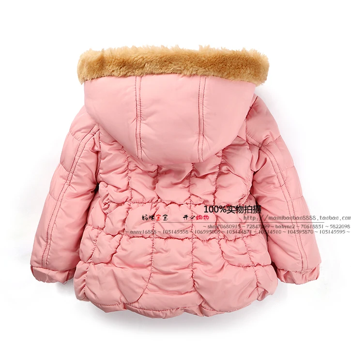 Новое зимнее пальто для девочек одежда для малышей Детская верхняя одежда модные куртки с капюшоном для маленьких девочек