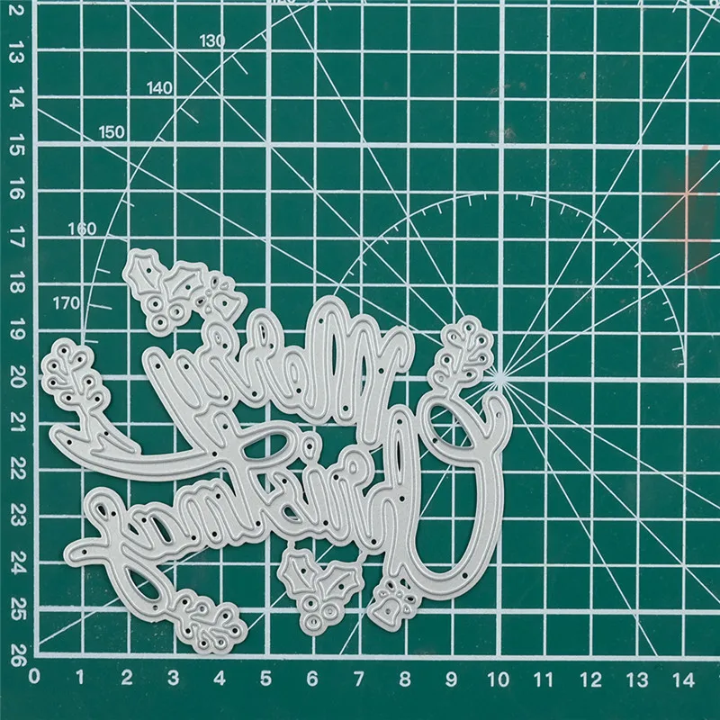 DiyArts надпись &quotвеселого Рождества&quot штампы металлические Вырубные новые 2019 для