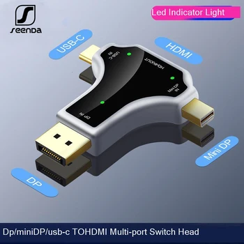 

SeenDa Type C To Hdmi Transfer Head 4k *2k Adapter Usb C Mini Dp To Hdmi Mobile Phone Transfer with LED Display