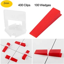 2 мм система выравнивания плитки 400 шт. зажимы+ 100 шт. многоразовые клинья самонивелирующийся пластиковый замок для плитки для напольной керамики