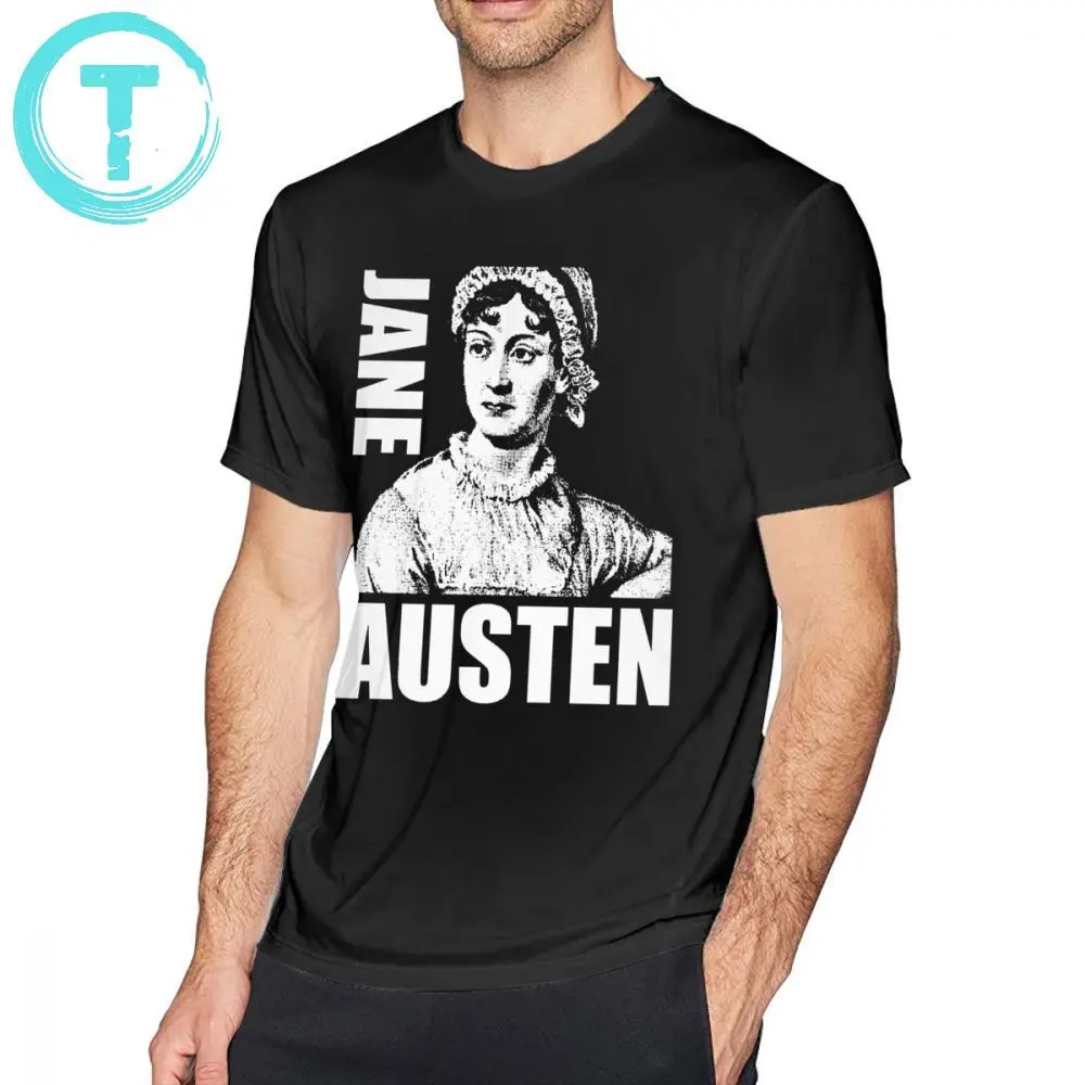 Jane Austen T Shirt JANE AUSTEN T-Shirt Man Plus size Tee Casual Short Sleeves Awesome Print 100 Percent Cotton Tshirt |