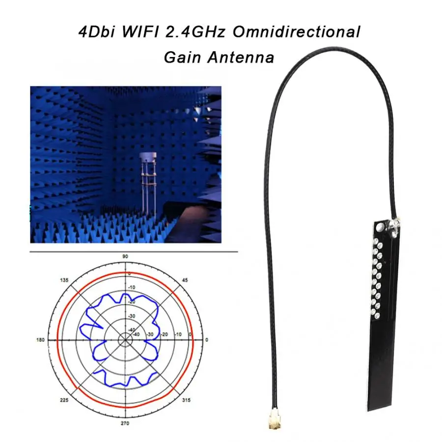 

3PCS 4Dbi WIFI 2.4GHz Omnidirectional High Gain Built-in Ipex Interface Antenna