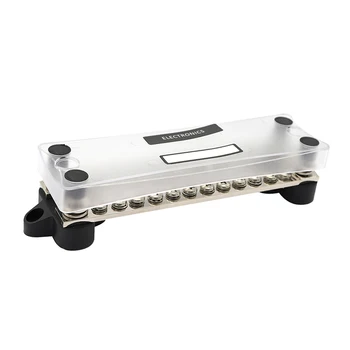 

1Pc Bus-Bar Electrical Terminal Dual Junction Boxes M4 Stud Kits 12P