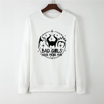 

Hip Hop Punk Sweatshirt Autumn Winter Hoodies Maleficent Gothic Cute Long Sleeve Hatless Round Collar Gothic толстовка