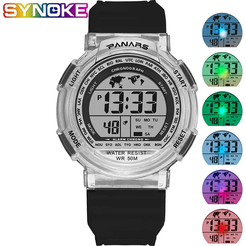 

SYNOKE Children Watch Sports Watches Boys Girls Led Digital Wristwatch Fashion Kids Cartoon Waterproof electronic Wrist 8117