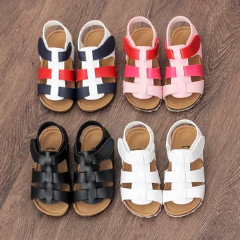 

Children's Sandals New Style Slides Cork Girl's Sandals Open Toe Roman Non-Slip Boy Cool kids beach casual Gladiator Unisex PVC