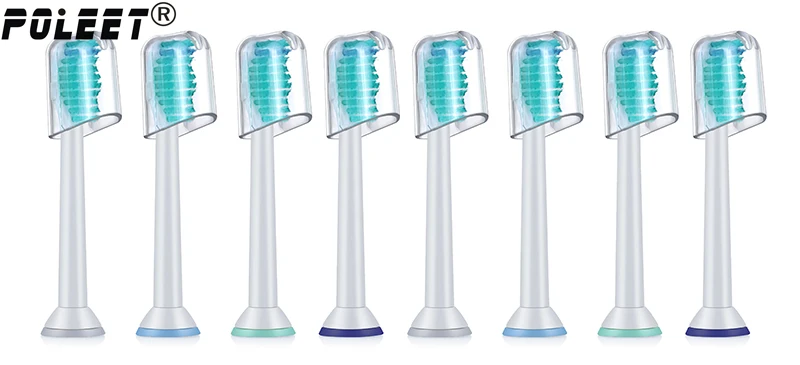 Poleet 8 шт./лот Замена Зубная щётка головы HX6014 для Philips Sonicare ProResults HX-6014 HX9340 HX6710 HX9140 HX6530 HX6930