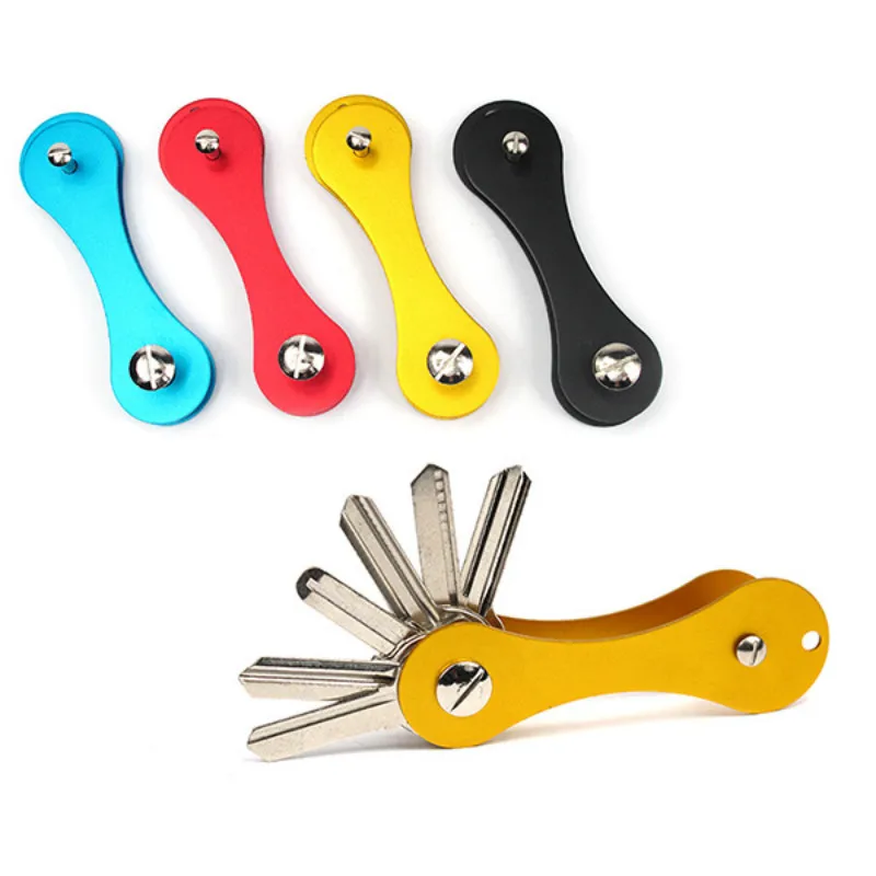 

DIY EDC Key Organizer Key Ring Metal Car Keys Holder Outdoor Keychain Ring Tool Aluminum Alloy Keychain Flexible Key Holder