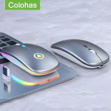2.4G kablosuz oyun faresi RGB arkadan aydınlatmalı şarj edilebilir fare Gamer fareler dizüstü bilgisayar Macbook PC Gamer sessiz oyun fare