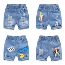 Летняя детская одежда, джинсовые шорты в Корейском стиле, для маленьких детей, для мальчиков
