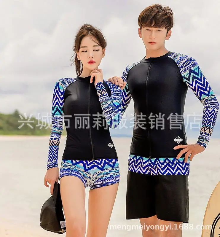

2019 South Korea New Style Diving Suit Sun-resistant Warm South Korea Zipper Picture Taken Female Holiday Diving Surfing Bathing