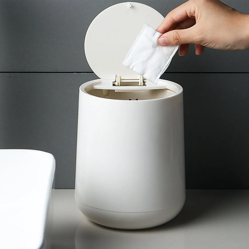 Мусорное ведро для дома и офиса с крышкой для мелочей аккуратные столешницы прессования типа для рабочего стола Нескользящие Мини мусорное ведро для мусора ABS