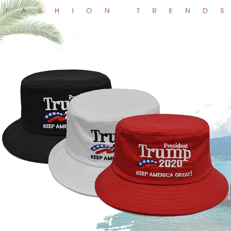 2020 new Trump embroidery fisherman hat unisex fashion street bucket hat red white Gorras fisherman hats