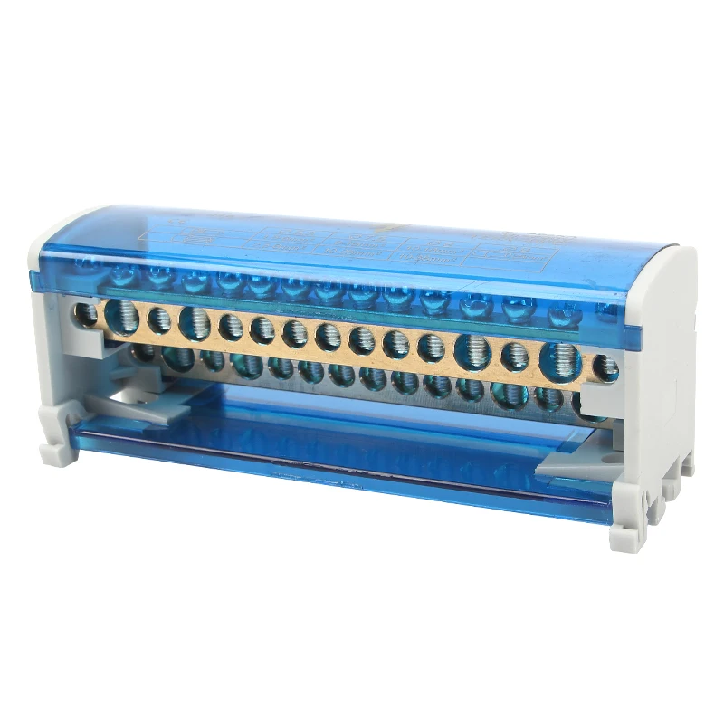 UKK 80A Din Rail Distribution Box Block One In Multiple Out Power Universal Electric Wire Connector Junction Box Terminal Block
