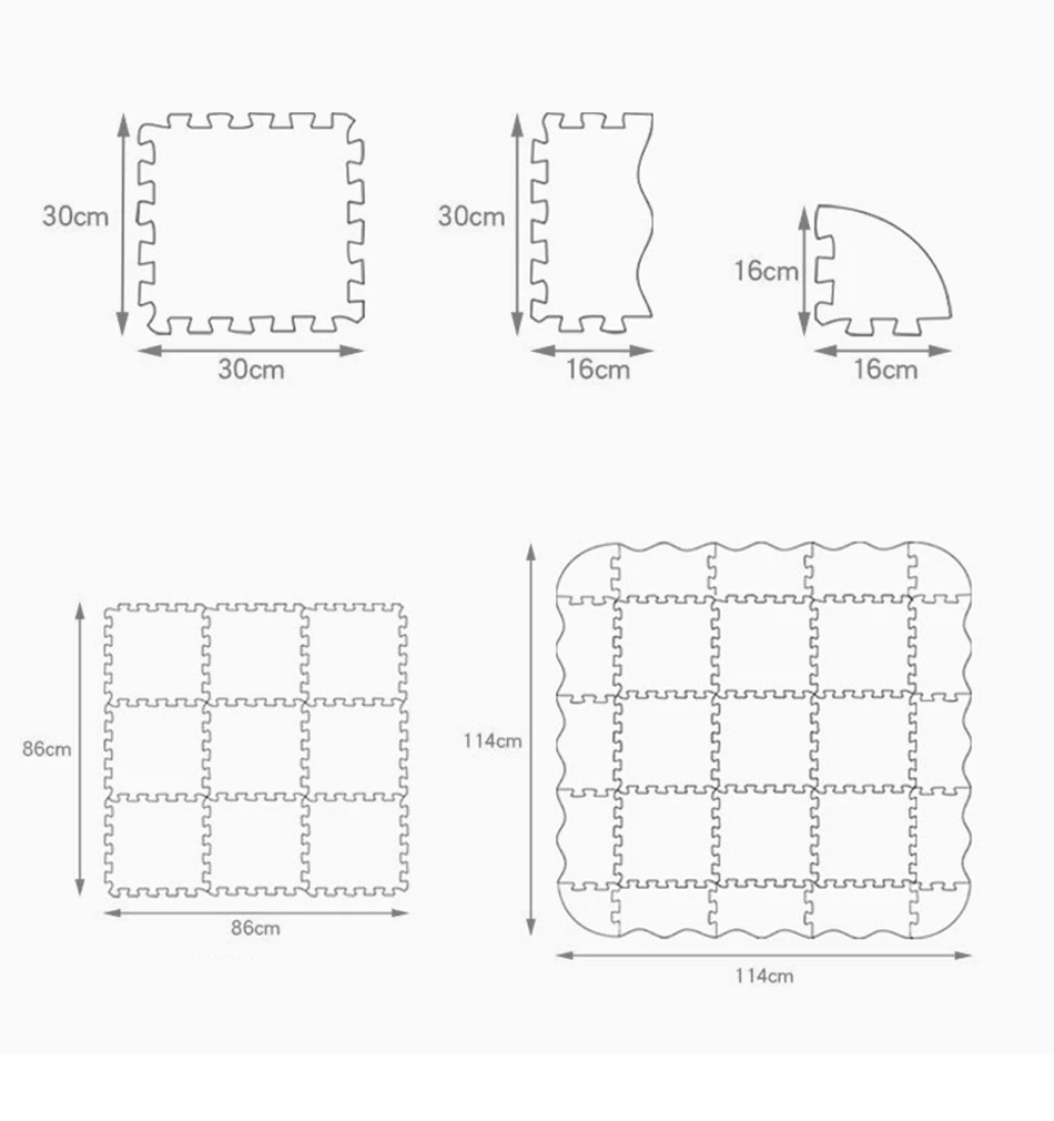 Esteira com Cerca Brinquedos para Crianças Espuma Jogar Bebê Quebra-cabeça Jigsaw Piso Desenvolvimento Esteiras Engrossar Tapete Almofada Atividade Educacional Eva 3 Brinquedos e hobbies