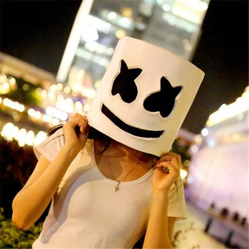 MarshMello маска диджея шлем на всю голову Хэллоуин косплей бар музыкальный реквизит F