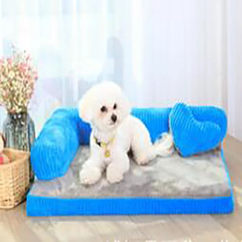 Golden Retriever Removable Soft Pet Dog Sleeper Sofa Bed Winter Warm Tower Rest House Lounger Pets Mat Nest Large Dogs Mattress