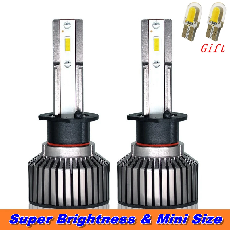 6000K-Lamp Автомобильный светодиодный фары для H7 светодиодный H4 H1 H3 H7 9006 9005 H11 9012 D2 CSP мини Размеры фарол 12V 24V 80 Вт светодиодные фары комплект