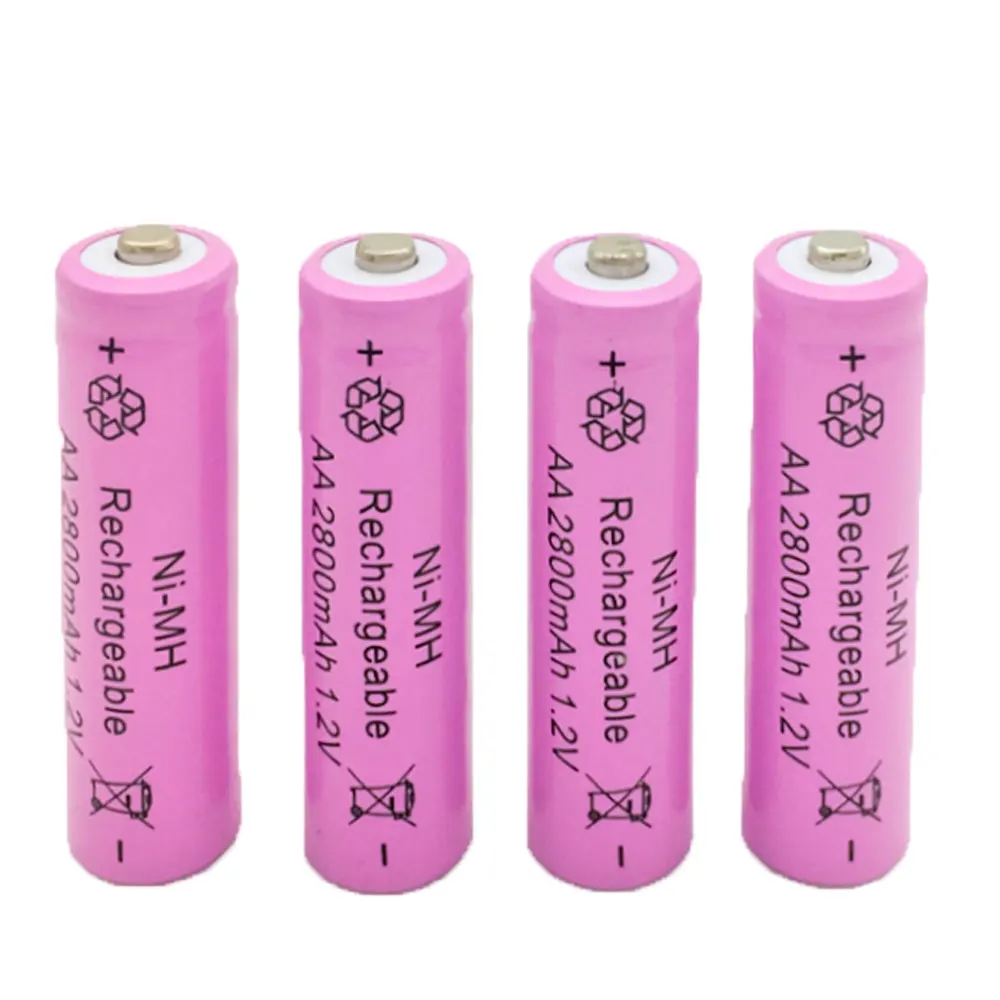 12 шт./Ni Mh-2800 Mah 1,2 V AA никель-кадмиевый Солнечный садовый светильник, фиолетовые батареи, используемые для игрушек