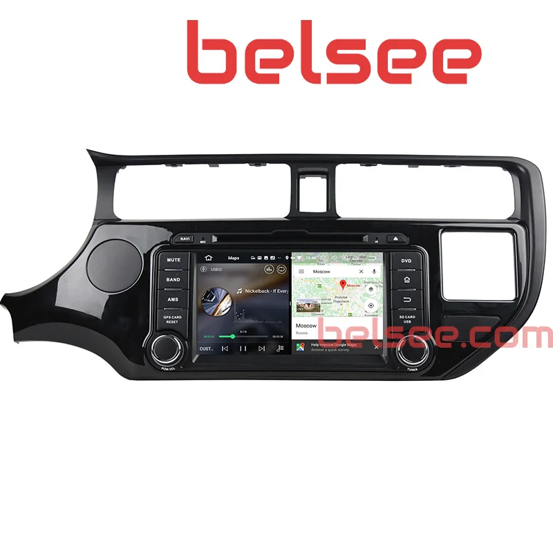 Belsee Android 9,0 " Восьмиядерный PX5 Ram 4g Rom 64G Автомобильный dvd-плеер мультимедиа радио головное устройство для Kia Rio 3 2011 2012 2013