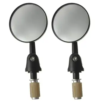 

Pair 7/8Inch Universal Motorcycle Motorbike Handlebar Handle bar End Side Rear View Round Mirrors Black