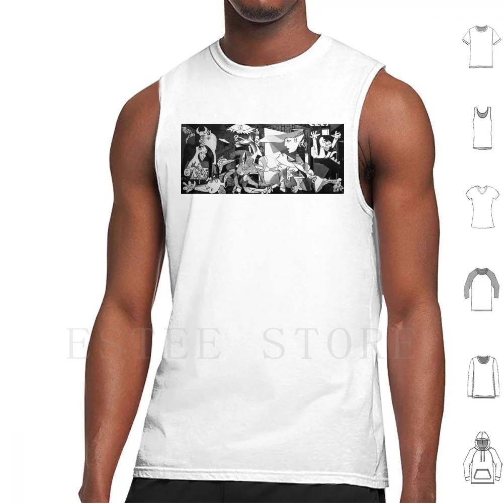 Guernica Picasso Spagna Canotte Gilet Senza Maniche Guernica Picasso Classic Pablo Escobar War Village Viza? Un Masko Tendenze