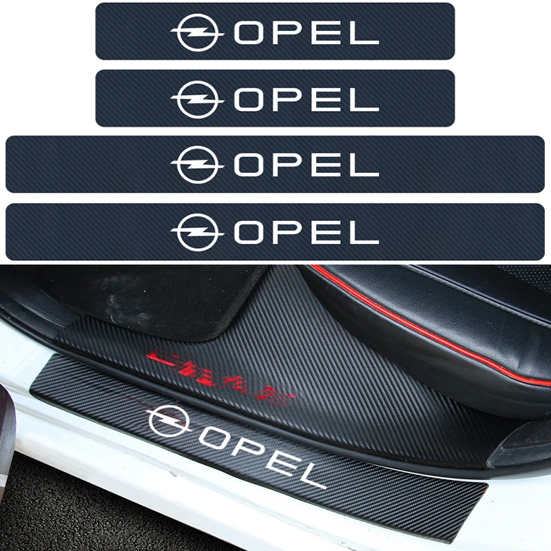 

4Pcs Waterproof Vinyl Carbon Fiber Car Styling Sticker Decoration For Opel Astra H G J Insignia Mokka Zafira Corsa Vectra C D
