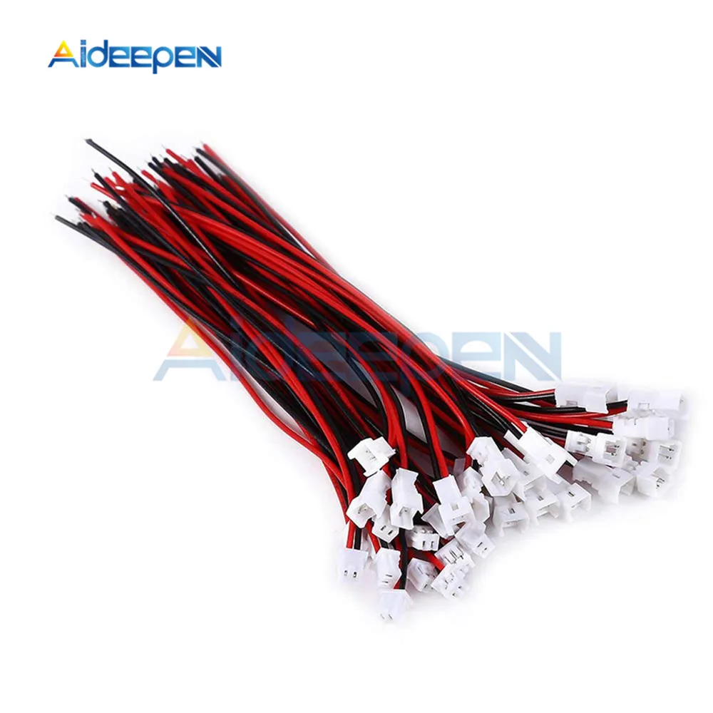 10 Sets RC Model 20 AWG Silicon Wire 2-Pin JST Cable 10cm Connector Battery Plug 
