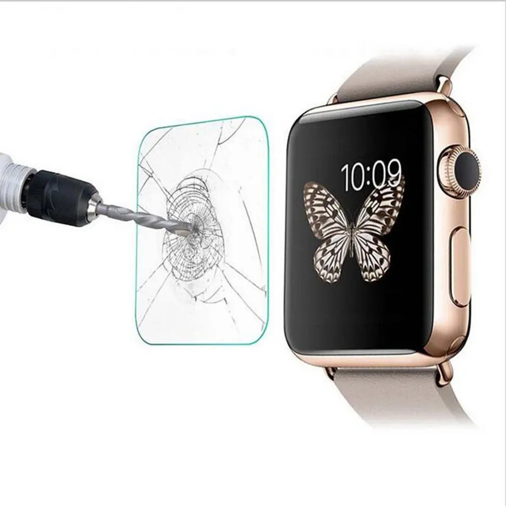 Ультратонкая защитная пленка Smude-Resistant Shatter-proof закаленное стекло подходит для Apple Watch для защиты часов