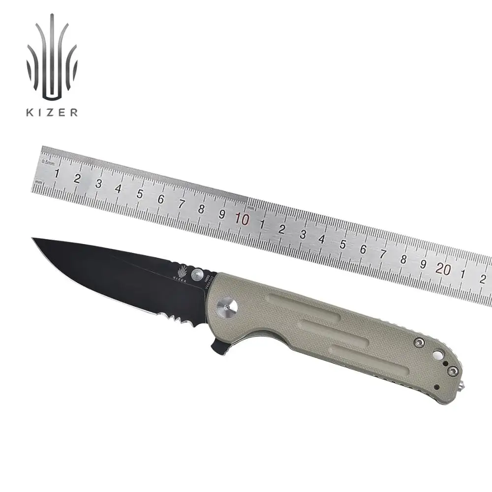 Нож Kizer Выживание справедливость V4543N2 2020 Новый Открытый нож коричневый g10 Ручка