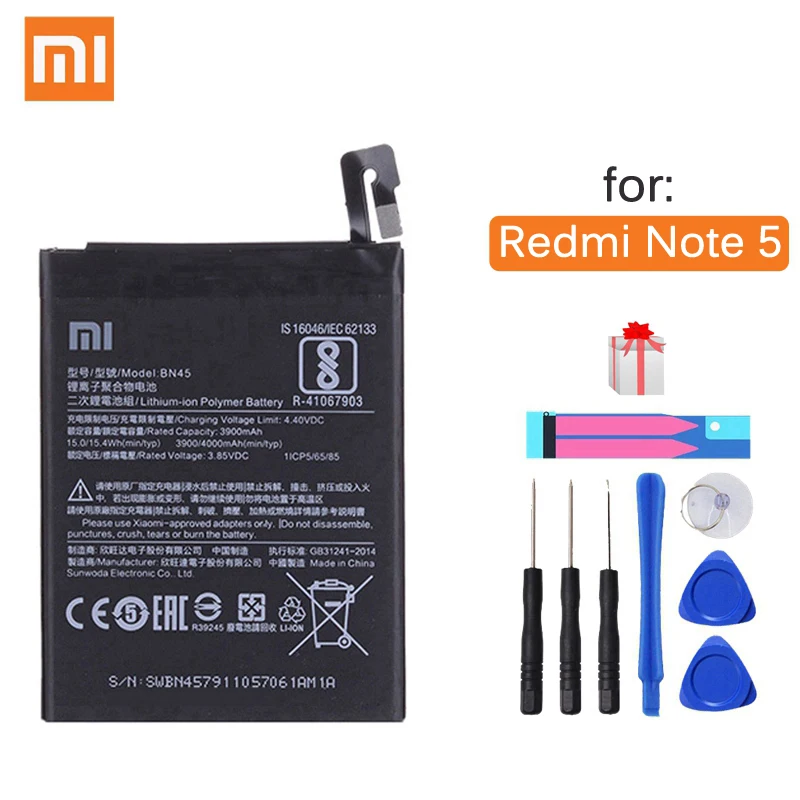 Xiao Mi BN45 аккумулятор для телефона Xiaomi Redmi Note 5 Note5 оригинальный мобильный телефон