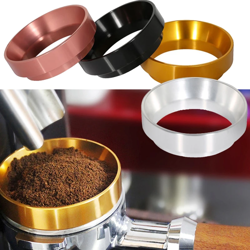 Anillo de aluminio para dosificación de café, distribuidor de café hecho a mano, 51/53/54/58mm