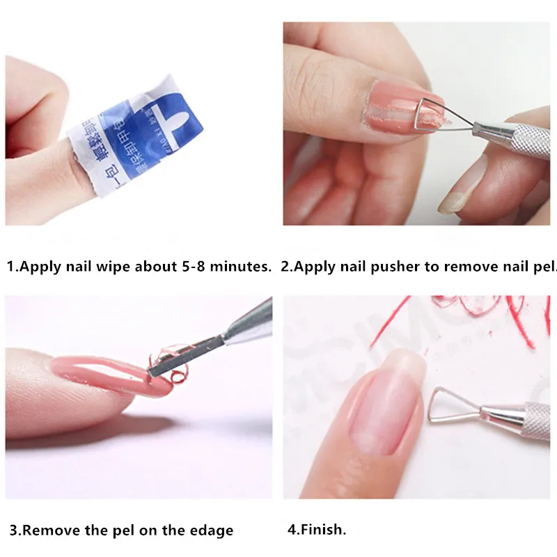 1 pcs Stainless Steel Cuticle Nail Pusher Nail Art UV Gel Remover Manicure Pedicure Care Sets Cuticle Pushers Tools