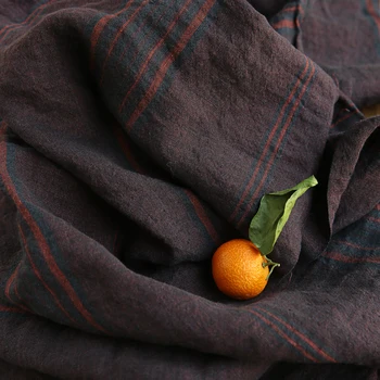 

Quality flax fabric Yarn dyed weaving tissu High grade dress and robe fabrics