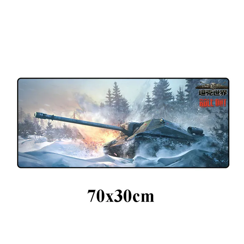 Siancs World of Tanks коврик для мыши геймер большой резиновый, мягкий, для игр коврик для мыши 70x30 см компьютер прочный запирающийся край клавиатуры коврик для стола - Цвет: Черный