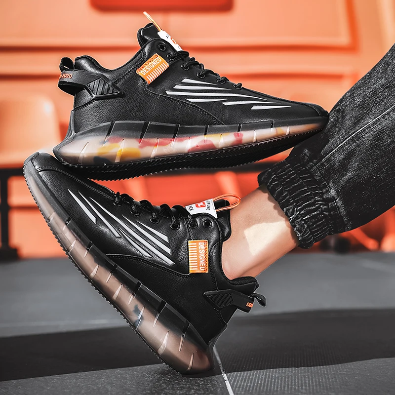 

Men's Casual Running Shoes Fashion All-match Trendy Sports Shoes High-top Sneakers Erkek Ayakkabi 2021 Autumn New Male Footwears