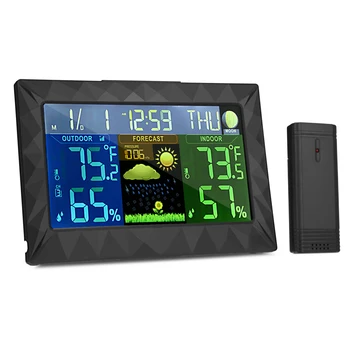 

TS-y01 Multifunctional Wireless Color Screen Weather Forecast Clock Temperature And Humidity Meter Sound Control Clock