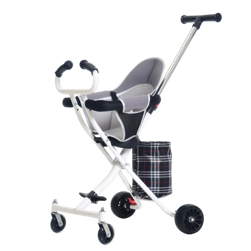 LazyChild 1-3 Years Folding Portable Baby Cart Baby Carriage Stroller Artifact Children Safety Seat Shopping Gift