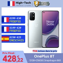 OnePlus 8T 8 T Global Version Smartphone Snapdragon 865 5G 6.55'' 120Hz AMOLED Display 48MP Quad Rear Camera 4500mAh