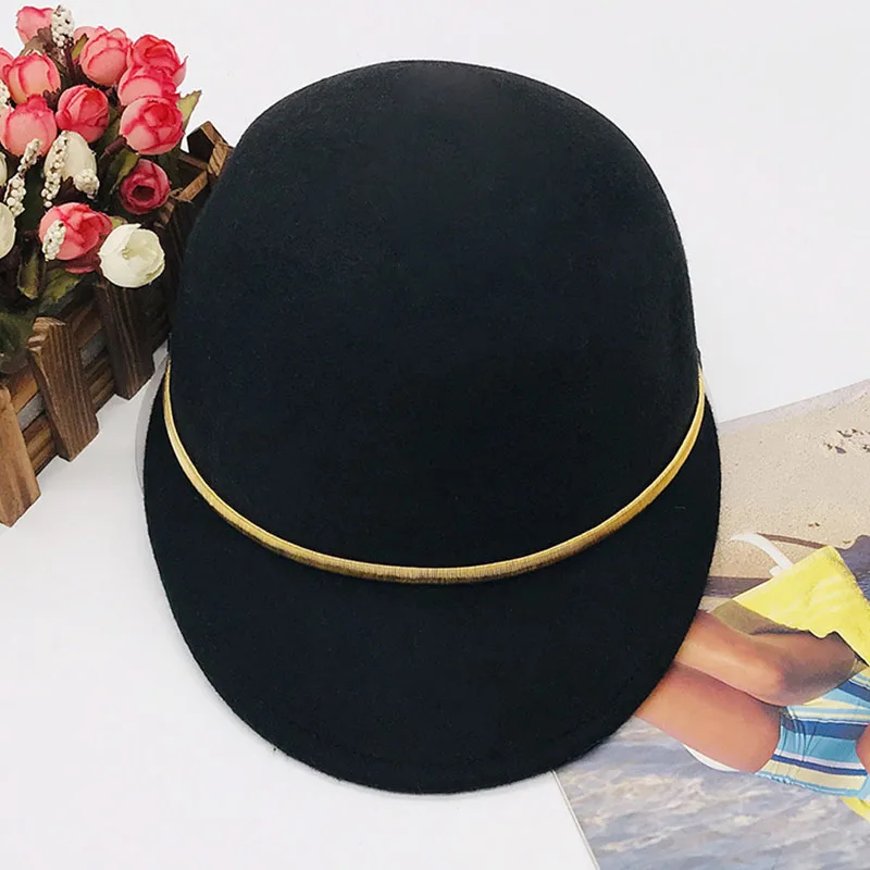 Классические зимние шапки для женщин с поясом украшают нашу теплую шерстяную шляпу с козырьком Newsboy cubbie шляпа Женская Снежная церковная уличная шапка 55-60 см