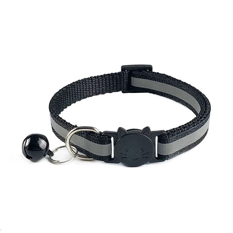 Светоотражающий ошейник для кошек Pour Chat ошейник для котенка Chapa Perro Personalizada кошачий ошейник с колокольчиком Breakaway модный регулируемый