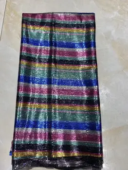 

High Quality Sequins Lace Fabrics 2020 Latest African Sequence Lace Fabric for Bridal Lace Nigerian Net Lace Fabric YYZ7863