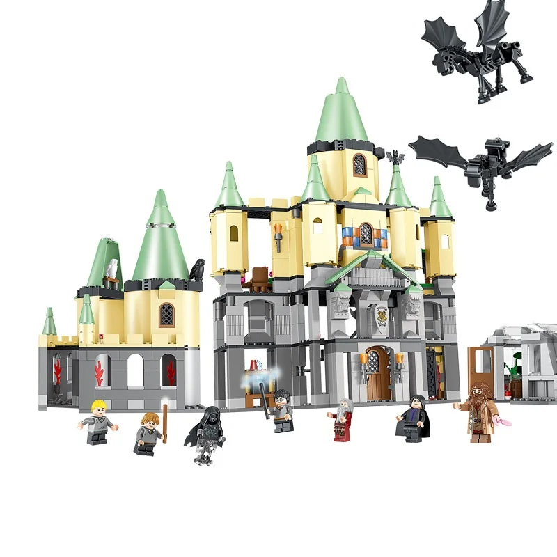 

1034PCS Small Building Blocks Compatible with Legoinglys Harri Hogwarts Castle Potters Toys for children girls boys Gift DIY