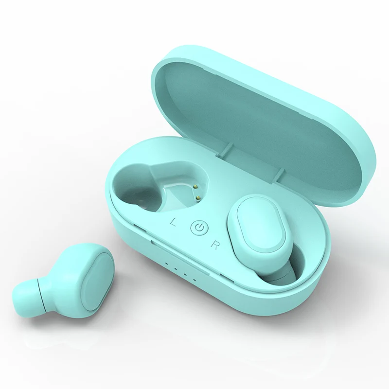 TWS Bluetooth наушники IPX6 водонепроницаемые V5.0 наушники беспроводные наушники для Andorid Ios с функцией громкой связи гарнитура - Цвет: Package Box-blue