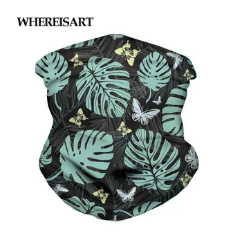 

WHEREISART Tropical Monstera Leaves Bandanas for Dust Neck Gaiter Sun Protection Headwear Scarf for Outdoor Face Covering 2020