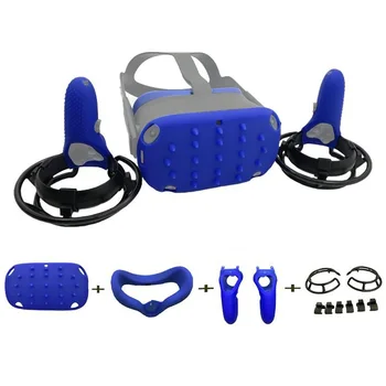 

Anti Slip Sweatproof Touch Accessories Shock Resistant Face Pad Protective Cage Helmet Cover Home 4in1 VR Grip For Oculus Quest