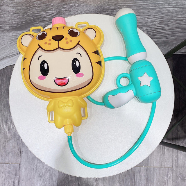 Animal Water Gun Backpack Children Summer Beach Toys Long Range ABS Water Spray Guns Bag with Adjustable Straps