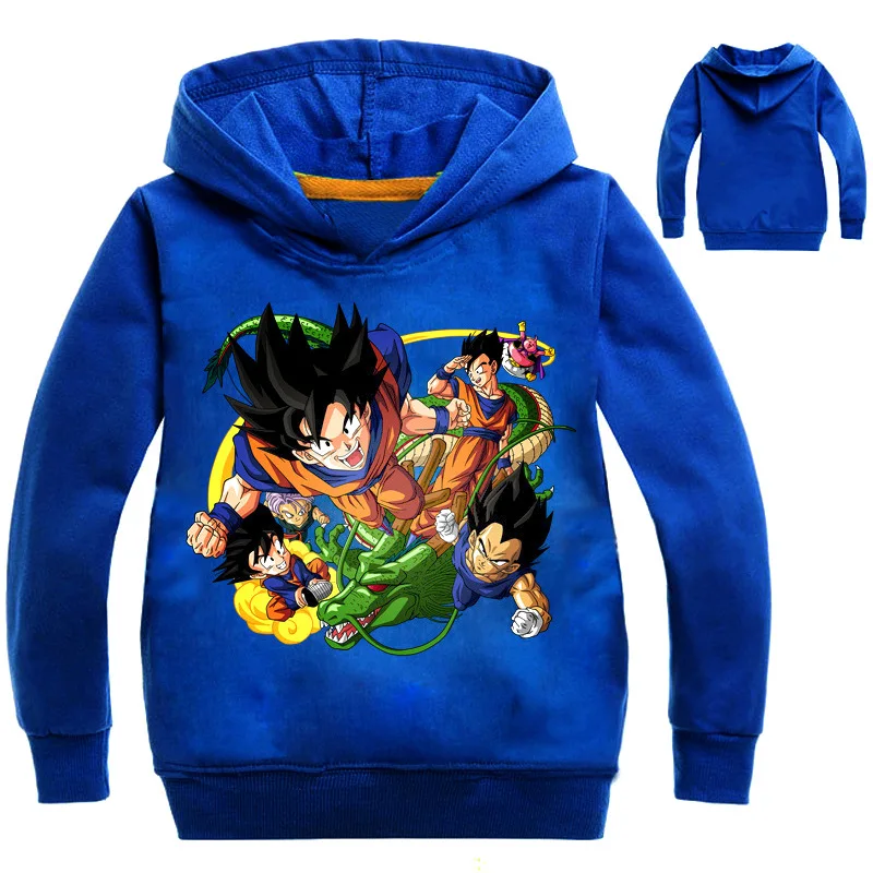 Kids Dragon Ball Hoodie Boys Girls Long Sleeve Casual Child Goku Hoodies Cotton Children Sweatshirts Pullover Sportswear Tops