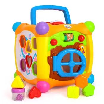 

RCtown Multifunction Magic Cube Game Box Blocks Toy Learning Educational Toys with Music and Light